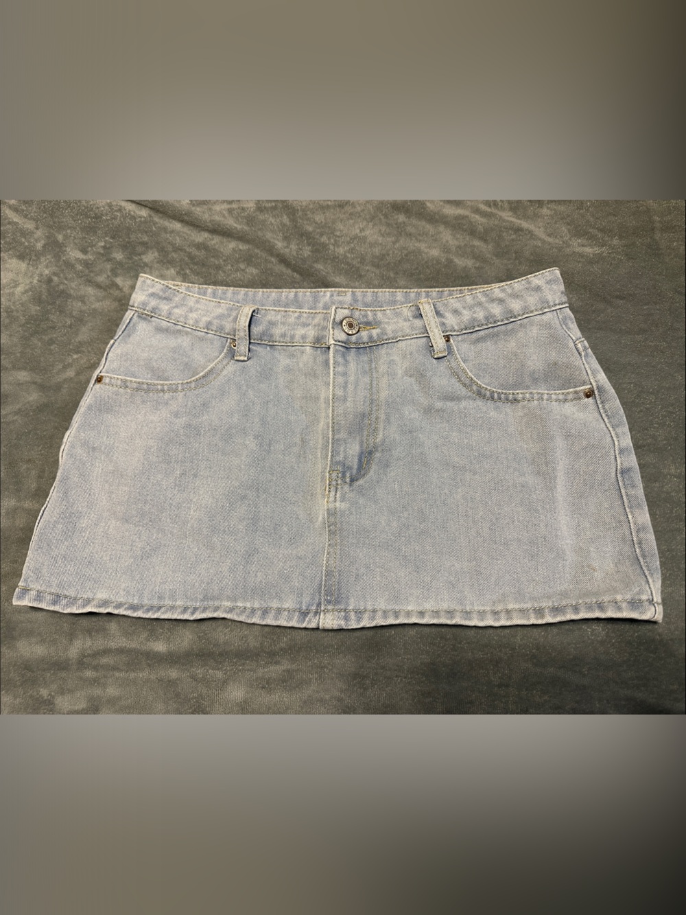 Light Blue Denim Mini Skirt - Women Jeans